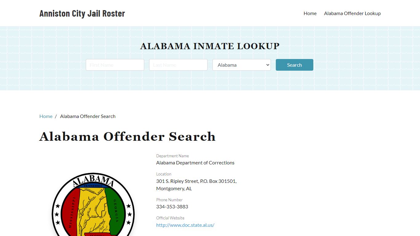 Alabama Offender Lookup, City Jail Records Search