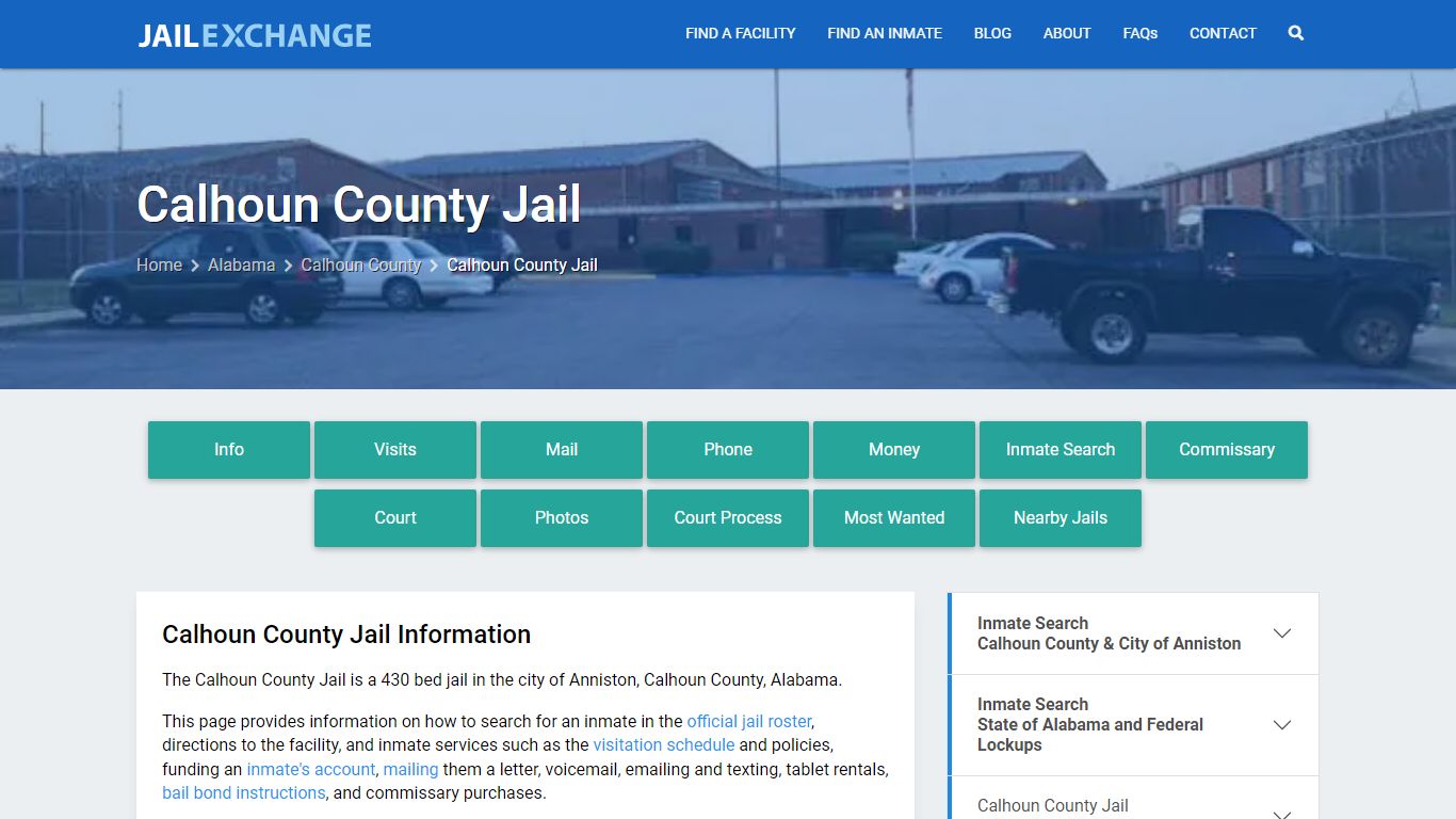 Calhoun County Jail, AL Inmate Search, Information